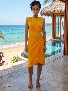 Simona Corsellini | Sleeveless Twist-Waist Dress